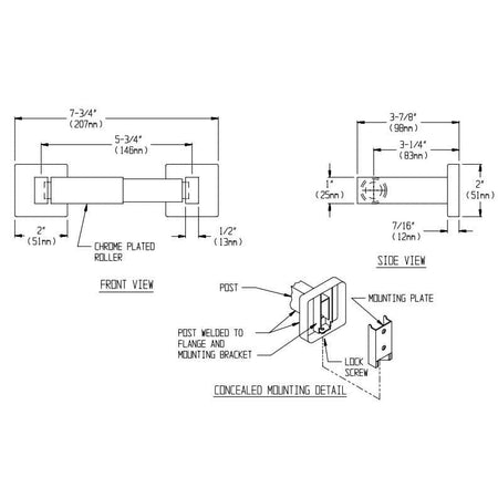 ASI 7305-S Commercial Toilet Paper DispensertabbSurface-MountedtabbStainless Steel w/ Satin Finish