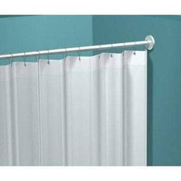 ASI 1200-V42 Shower Curtain - 8 Ga. White Vinyl, Order 7 Hooks Separately - 42”W X 72”H