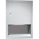 Commercial Paper Towel Dispenser, Semi-Recessed-Mounted, Stainless Steel ASI 0457-2