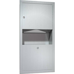 ASI 0462-AD-2 Traditional™ - Paper Towel Dispensers Disp. & Waste Receptacle - Multi, C-Fold - 2 gal. Semi-Recessed