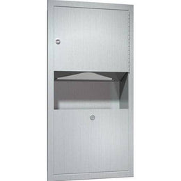 Combination Commercial Paper Towel Dispenser/Waste Receptacle, Surface-Mounted, Stainless Steel ASI 0462-AD-9