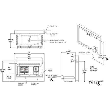 ASI 9013-9 Baby Changing StationtabbSurface-MountedtabbStainless Steel