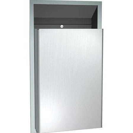 ASI 0458 Commercial Restroom Waste Receptacletabb12 GallontabbSemi-Recessed-Mountedtabb4" W x 4 H x 4-1/4" DtabbStainless Steel"