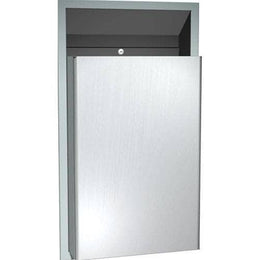 ASI 0458 Commercial Restroom Waste Receptacletabb12 GallontabbSemi-Recessed-Mountedtabb4" W x 4 H x 4-1/4" DtabbStainless Steel"