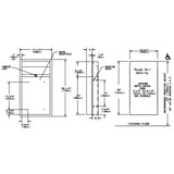 ASI 0458 Commercial Restroom Waste Receptacletabb12 GallontabbSemi-Recessed-Mountedtabb4" W x 4 H x 4-1/4" DtabbStainless Steel"