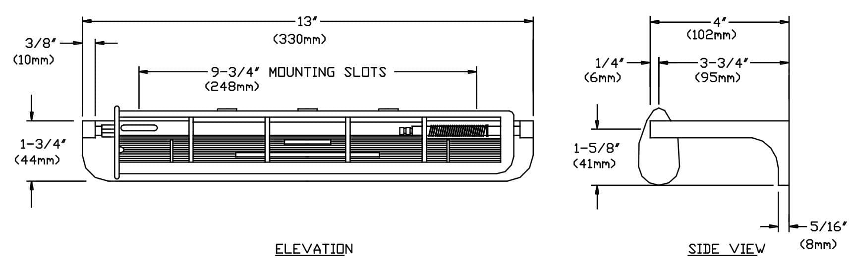 ASI 8165 Commercial Paper Towel HoldertabbSurface Recessed-MountedtabbAluminum