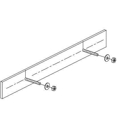 Commercial Grab Bar Anchor Plate for ASI Models 3100 & 3200 Series for 42" Bar ASI 3919-42