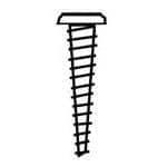 Commercial Grab Bar Pan Head Screws, 2-1/2" Length, Sheet Metal ASI 39