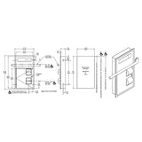ASI 0485 Commercial Seat-Cover Dispenser/Toilet Paper DispensertabbRecessed-MountedtabbStainless Steel