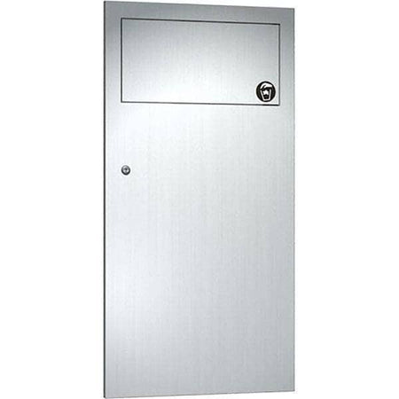 ASI 6459 Commercial Restroom Waste Receptacletabb12 GallontabbRecessed-Mountedtabb12-3/4" W x 26-1/2 Htabb4-1/4" DtabbStainless Steel"