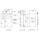 ASI 6459 Commercial Restroom Waste Receptacletabb12 GallontabbRecessed-Mountedtabb12-3/4" W x 26-1/2 Htabb4-1/4" DtabbStainless Steel"