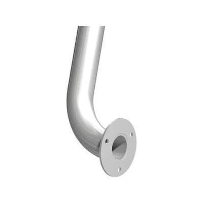 ASI 3501-18 Exposed Flange (1-1/2" O.D) Smooth - Straight Grab Bar, 18”
