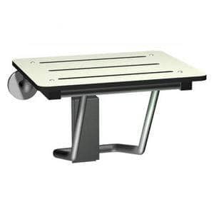 ASI 8204 Folding Shower Seat  - Rectangular, ADA - Padded w/ Phenolic Core - Compact 18"W