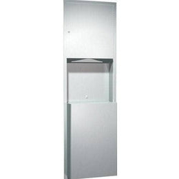 ASI 0469 Combination Commercial Paper Towel Dispenser/Waste ReceptacletabbRecessed-MountedtabbStainless Steel