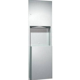 ASI 0469 Combination Commercial Paper Towel Dispenser/Waste ReceptacletabbRecessed-MountedtabbStainless Steel
