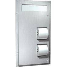 ASI 0484 Commercial Toilet Seat Cover & Paper Dispensertabb15-1/2" W x 28-7/8 H x 5-1/4" DtabbStainless Steel"