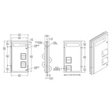 ASI 0484 Commercial Toilet Seat Cover & Paper Dispensertabb15-1/2" W x 28-7/8 H x 5-1/4" DtabbStainless Steel"