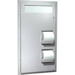 ASI 0484-HC Toilet Seat Cover & Washroom Accessories Disp. - Dual Access for ADA - Partition Mounted