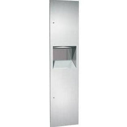 Combination Commercial Paper Towel Dispenser/Waste Receptacle, Recessed-Mounted, Stainless Steel ASI 64676