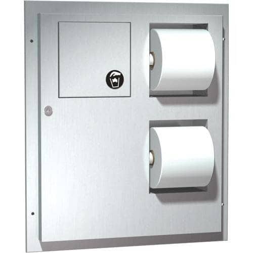 ASI 04813-HC Washroom Accessories Disp. & Sanitary Napkin Disposal - Dual Access for ADA - Partition Mounted