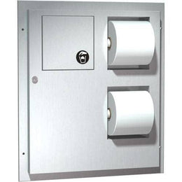 ASI 04813-HC Washroom Accessories Disp. & Sanitary Napkin Disposal - Dual Access for ADA - Partition Mounted