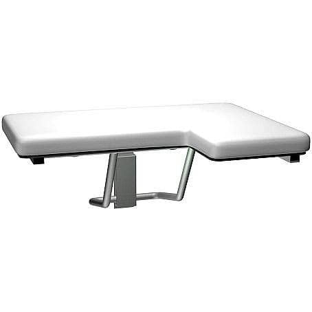 ASI 8205-L Folding Shower Seat  - L-Shaped, Left Hand, ADA - Padded w/ Phenolic Core - 33"W