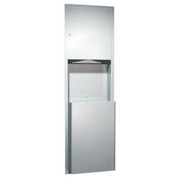 ASI 0469-2 Traditional™ - Paper Towel Dispensers Disp. & Waste Receptacle - Multi, C-Fold - 12 gal. Semi-Recessed