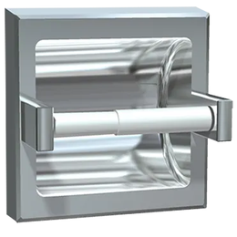 Commercial Toilet Paper Dispenser, Recessed-Mounted, Stainless Steel w/ Bright-Polished Finish ASI 7402-BSM