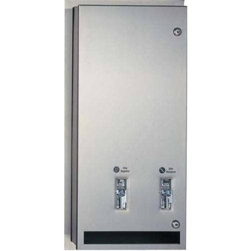 ASI 0864-F Sanitary Napkin and Tampon Dispenser - Free Operation - Surface Mounted