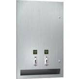 ASI 64684-50 Simplicity™ - Sanitary Napkin and Tampon Dispenser - 50¢ Operation - Recessed