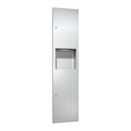 Combination Commercial Paper Towel Dispenser/Waste Receptacle, Surface-Mounted, Stainless Steel ASI 6467-9