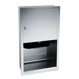 Automatic Commercial Paper Towel Dispenser, Semi-Recessed-Mounted, Stainless Steel ASI 045210A