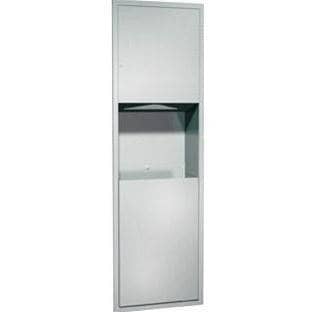 ASI 04697-BL Traditional™ - Paper Towel Dispensers Dispenser & Waste Receptacle - Multi, C-Fold - 18 gal. - Recessed