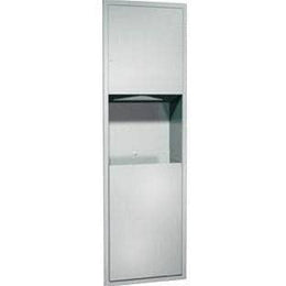 ASI 04697-BL Traditional™ - Paper Towel Dispensers Dispenser & Waste Receptacle - Multi, C-Fold - 18 gal. - Recessed