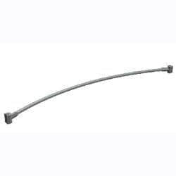ASI 1201-A Shower Curtain Rod - Curved w/ Mounting Brackets - 1" Dia. 61-63"L