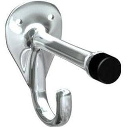 Commercial Coat And Bumper Hook, Brass w/ Chrome Finish ASI 0714