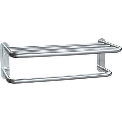 ASI 7311-20B Towel Shelf w/ Drying Rod - Bright Stainless Steel - 20"L - Surface Mounted