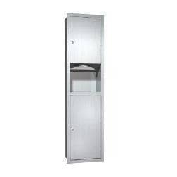 ASI 0467-9 Traditional™ - Paper Towel Dispensers Disp. & Waste Receptacle - Multi, C-Fold - 7 gal. Surface Mounted