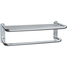 ASI 7311-24B Towel Shelf w/ Drying Rod - Bright Stainless Steel - 24"L - Surface Mounted