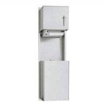 Combination Commercial Paper Towel Dispenser/Waste Receptacle, Recessed-Mounted, Stainless Steel ASI 046924