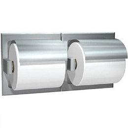 Commercial Toilet Paper Dispenser w/ Hood, Surface-Mounted, Stainless Steel w/ Satin Finish ASI 74022-HSSM