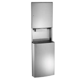 ASI 20469 Roval™ - Paper Towel Dispensers Dispenser / Removable 14.8 gal. Waste Receptacle - Multi, C-Fold - Recessed