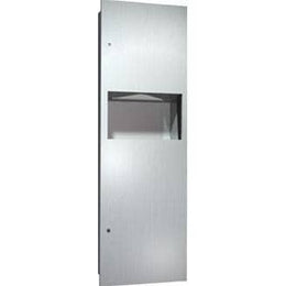 Combination Commercial Paper Towel Dispenser/Waste Receptacle, Surface-Mounted, Stainless Steel ASI 6462-9