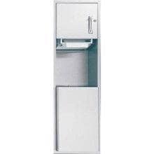 Combination Commercial Paper Towel Dispenser/Waste Receptacle, Semi-Recessed-Mounted, Stainless Steel ASI 04692-6