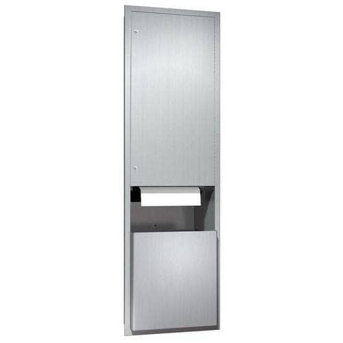 ASI 046921-6 Traditional™ - Paper Towel Dispensers Dispenser & Waste Receptacle - Roll - 13.3 gal. - Semi-Recessed