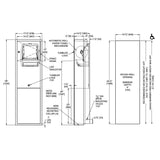 ASI 04692A-6 Combination Commercial Paper Towel Dispenser/Waste ReceptacletabbSemi-Recessed-MountedtabbStainless Steel