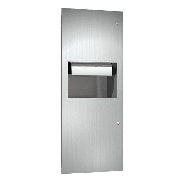 ASI 64696A-6 Simplicity™ - Auto Paper Towel Dispensers Dispenser & Waste Receptacle - Roll - Battery  - 9.9 gal. - Semi-Recessed