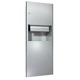 Automatic Combination Commercial Paper Towel Dispenser/Waste Receptacle, Recessed-Mounted, Stainless Steel ASI 94696A