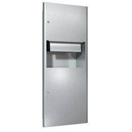 Automatic Combination Commercial Paper Towel Dispenser/Waste Receptacle, Recessed-Mounted, Stainless Steel ASI 94696AC