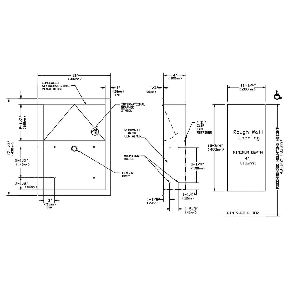 ASI 8425 Commercial Clothes HooktabbStainless Steel w/ Satin Finish